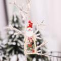 Wooden Diy Christmas Tree Hanging Ornaments Pendant for Home