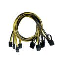 8pcs Pcie 6pin to 8pin(6+2) Male to Male Pci-e Power Cable for Gpu