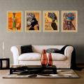 Black Woman Wall Paintings Set Of 4 (8x10inch) for Office Room Poster