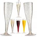 10pcs Plastic Disposable Wine Goblet Champagne Cup for Party Gift Box