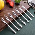 10pcs 304 Stainless Steel Cocktail Dessert Fork Cake Fruit Forks Set