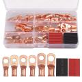 80pcs Awg Heavy Duty Battery Terminal Connectors Cable Copper Lug Kit