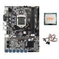 B75 Motherboard 12 Pcie to Usb with Cpu+dual Switch Cable with Light
