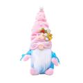 Valentine's Day Decorations Gnome Top Hat Pearl Flower Faceless-c