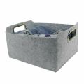 Desktop Sundries Container Foldable Felt Fabric Storage Basket A