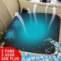 Universal Car Usb Cooling Seat Cover,4 Built-in 3d Fan for Car Home