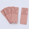 50pcs Pu Leather Label Clothing Hand Made Embossed Tag for Jeans Bags