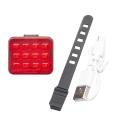 Bicycle Light 12led Colorful Usb,5 Modes Of Red Shell Red Light