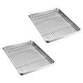 Double-layer Stainless Steel Baking Tray Grill for Food Tray