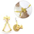 Cat and Dog Collar Small and Medium Pet Collar Traction Rope(yellow)