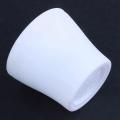 Plastic Plant Flower Pot with Tray Round White Upper Caliber 10cm