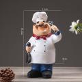Retro Chef Model Ornaments Resin Crafts Mini Chef Figurines -d