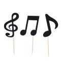 30 Pcs Music Notes Themed Cupcake Topper Paper Cake Card Topper