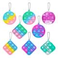 8 Pcs Silicone Keychain Toy Fidget Toy Office Desk Toy for Kids