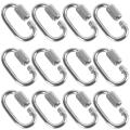 12pcs M4 Stainless Steel Chain Connector,for Carabiner, Load 500 Lb