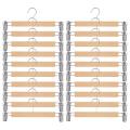 Wooden Skirt Hangers (pack Of 20) Non-slip,360 Degree Swivel Hook