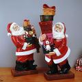 1pcs Santa Claus Sculpture Christmas Doll Resin Holiday Table Decor B