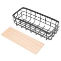 Iron Storage Holders Storage Shelf Wall Hanging Storage Box-black