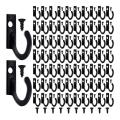 100 Pcs Wall Mounted Single Hook and 110 Pieces Screws (black)
