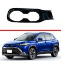 For Toyota Corolla Cross Car Cup Holder Frame Cover Bright Black A