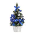 10pcs Christmas House Decor Small Christmas Tree Ornaments (blue)