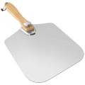 Metal Pizza Shovel with Foldable Handle for Oven Removable Pizza