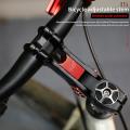 Ouo 0-60 Degree Adjust Stem Bike Handlebar Stem,110mm Black Red