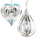 3d Wind Chimes Spinner Outdoor Wind Sculptures Flowing Mirrored ,a
