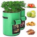 2 Pack 10 Gallon Planter Grow Bags with Flap Window,for Potato,tomato