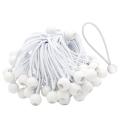 50 Pcs Bungee Cord with Balls Elastic Ties Bungee Toggles Ties(white)