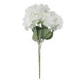 Artificial Hydrangea Flower 5 Big Heads Bouquet Creamy White