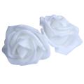 50x Foam Roses Artificial Flower Wedding Bouquet Party Diy White