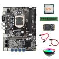 B75 Btc Mining Motherboard+rgb Fan+128g Ssd+sata Cable+switch Cable
