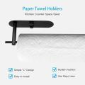 Paper Towel Holder Under Cabinet- Self Adhesive Or Drilling,black