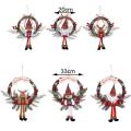 Artificial Christmas Wreath for Front Door Wall, Santa Claus(small)