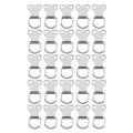 25 Pcs D-ring Hanging Hooks Double Hole Hangers with Screws Silver