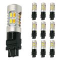 10pcs Dual Color Led Bulb T25 3157 P27/7w Car Turn Signal Lamp B