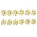 12 Pieces Snowflake Napkin Rings Buckle for Christmas Table Decor