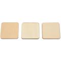 50 Pcs Rounded Square Wood Chips Graffiti Blank Board Unpainted