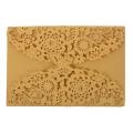 30pcs Carved Butterflies Invitation Card for Wedding, Golden Yellow