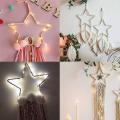 Metal Wire Wreath Frame Star-shaped Garland Ring Christmas Decor