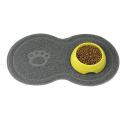 Pet Food Pvc Mat Waterproof Non-slip Pet Feeding Mat Bowl Mat(grey)