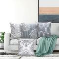 4pcs Grey Decorative Throw Pillow Covers for Sofa Couch