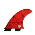 Upsurf Double Tabs 2 M Size Surfboard Honeycomb Finstri Fin Set,red