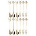 12pcs Dessert Spoon and Fork Set Stainless Steel Mixing