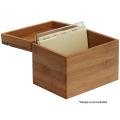 Bamboo Recipe Box for Organize and Store Recipes In The Kitchen