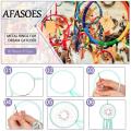 16pcs Dream Catcher Rings 8 Size Metal Hoops for Dreamcatchers