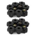 10 Pcs 32mm Dia M6 Thread Screw On Type Star Head Clamping Knob Grip