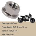 2pcs M10 X 1.25 Mm Tc4 Titanium Flanged Nut for Bicycle Motorcycle