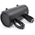 Motorcycle Fork Bag Pu Handlebar Tool Pouch with 2 Straps, Universal